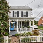 Historic Bordentown City NJ home with front porch and garden