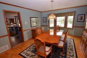 Formal dining room in Hamilton Township NJ home with natural light