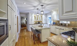 Bright kitchen in Hamilton Township NJ with large island and open layout