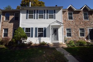 Townhouse exterior in Hamilton Township NJ with front entry and attached layout