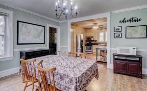 Open dining and kitchen layout in Roebling NJ home showing flow between spaces