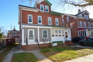 Historic brick twin home with updated exterior and curb appeal in Roebling NJ