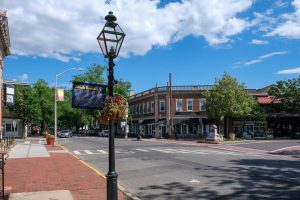 Historic marker recognizing Joseph Bonaparte's connection to Bordentown City New Jersey