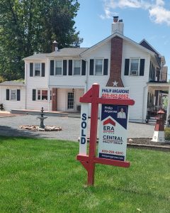 Sold real estate sign in front of a Bordentown City home
