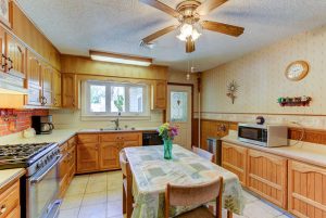 Kitchen in a Bordentown Township NJ home featuring natural light, dining space, and functional layout