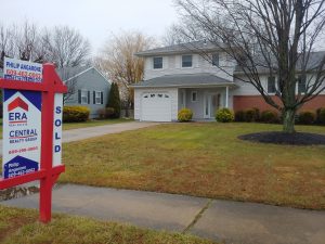 ERA Central Realty Group sold sign displayed in front of a Hamilton Township NJ home following the successful sale of the property