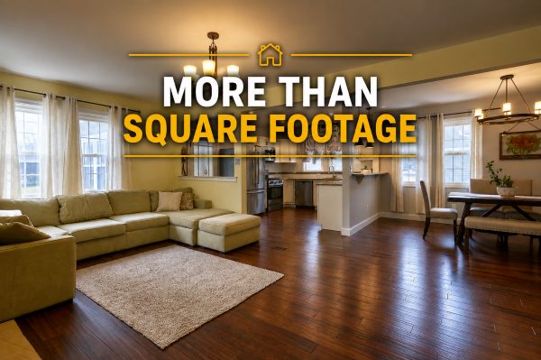 Open-concept living room, dining area, and kitchen in a Robbinsville NJ home featuring hardwood floors, natural light, and connected living spaces.