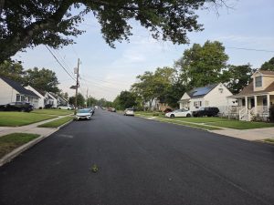 Residential street in Hamilton Township NJ with a variety of homes representing the choices buyers may be considering in the local market.