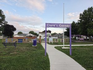 Clare's Corner playground at Apollo Park in Yardville, Hamilton Township NJ, created in 2024 as a play space for young children and inspired by the memory of Clare Easton.